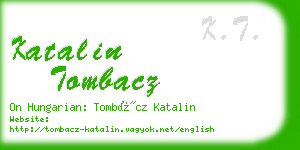 katalin tombacz business card